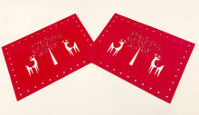 Load image into Gallery viewer, Deer Red Felt - Christmas Table Range, Cutlery Set, Runner, Coasters, Placemats