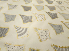 Load image into Gallery viewer, PVC Festive Trees Grey - Wipe Clean Table Cloth Xmas Stars Silver Gold