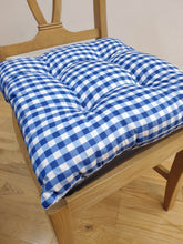 Load image into Gallery viewer, Gingham Check Bluebell - Table Cloth Range Country Cottage Cotton Blue White