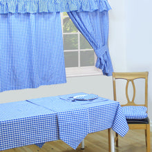 Load image into Gallery viewer, Gingham Check Bluebell - Table Cloth Range Country Cottage Cotton Blue White