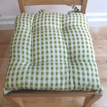 Load image into Gallery viewer, Gingham Check Sage - Table Cloth Range Country Cottage Cotton Green White