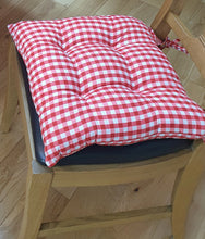 Load image into Gallery viewer, Gingham Check Cherry - Table Cloth Range Country Cottage Cotton Red White