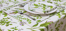 Load image into Gallery viewer, Herbs - Table Cloth Range Country Cottage Cotton Garden Flowers Green Sage Thyme Mint Rosemary
