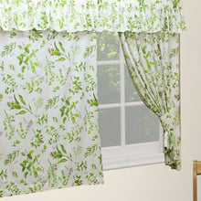 Load image into Gallery viewer, Herbs - Curtain Pair Or Pelmets Country Cottage Cotton Garden Flowers Green Sage Thyme Mint Rosemary
