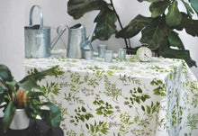 Load image into Gallery viewer, PVC Herb Garden - Wipe Clean Table Cloth Green Cream