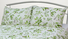 Load image into Gallery viewer, Herbs - Pillowcase Pair Country Cottage Cotton Garden Flowers Green Sage Thyme Mint Rosemary