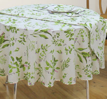 Load image into Gallery viewer, Herbs - Table Cloth Range Country Cottage Cotton Garden Flowers Green Sage Thyme Mint Rosemary