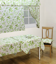 Load image into Gallery viewer, Herbs - Curtain Pair Or Pelmets Country Cottage Cotton Garden Flowers Green Sage Thyme Mint Rosemary