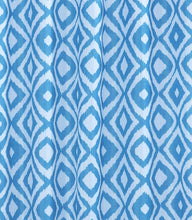 Load image into Gallery viewer, Ikat Blue - Shower Curtain & Ring Set Geo Diamond White