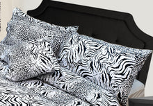 Load image into Gallery viewer, Kalahari - Pillowcase Pair Animal Leopard Tiger Print Black White