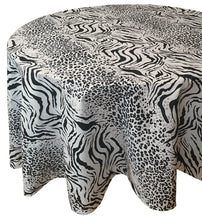 Load image into Gallery viewer, Kalahari - Table Cloth Range Animal Leopard Tiger Print Black White