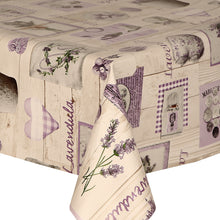 Load image into Gallery viewer, PVC Lavender Collection - Wipe Clean Table Cloth Purple Lilac Gingham Check Hearts