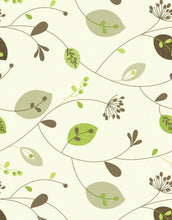 Load image into Gallery viewer, PVC Leaf Stem Green - Wipe Clean Table Cloth Floral Vine Leaf Buds