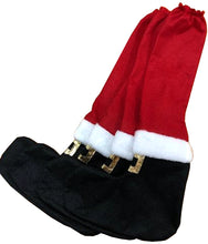 Load image into Gallery viewer, Santa Boots Red Black Felt - Christmas Table / Chair Leg Decorative Range