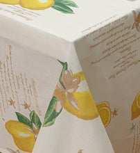 Load image into Gallery viewer, Fitted Sheet Lemons - Country Cottage Cotton Citrus Fruit Lemonade Recipe Yellow Green