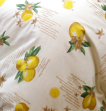 Load image into Gallery viewer, Lemons - Pillowcase Pair Country Cottage Cotton Citrus Fruit Lemonade Recipe Yellow Green
