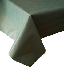 Load image into Gallery viewer, PVC Linen Look Green Gold - Wipe Clean Table Cloth Slubbed