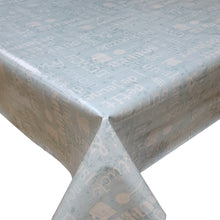 Load image into Gallery viewer, PVC Meals Duckegg - Wipe Clean Table Cloth Cutlery Cups Blue Marble Effect