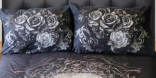 Load image into Gallery viewer, Paracelsus - Pillowcase Pair Alchemy Gothic Floral