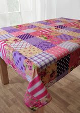 Load image into Gallery viewer, Patchwork Berry - Table Cloth Range Geometric Purple Plum