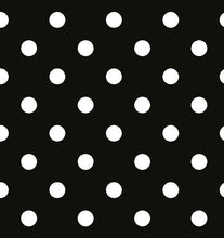 Load image into Gallery viewer, PVC Polka Black - Wipe Clean Table Cloth Dots White