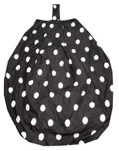 Load image into Gallery viewer, Polka Dot Black - Bean Bag White Spots
