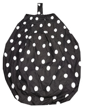 Load image into Gallery viewer, Polka Dot Black - Bean Bag White Spots