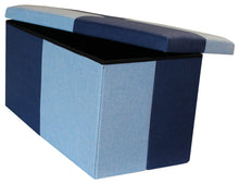 Load image into Gallery viewer, (L) Storage Ottoman - Quattro Blue Navy