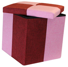 Load image into Gallery viewer, (S) Storage Ottoman - Quattro Wine Red Pink Seat Stool