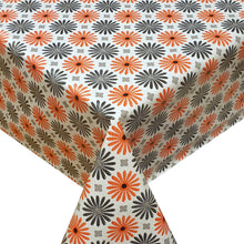 Load image into Gallery viewer, PVC Shasta Daisy Red - Wipe Clean Table Cloth Lace Flower Print Silver Black