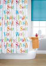 Load image into Gallery viewer, Splash Multi - Shower Curtain & Ring Set Wash Bubble Soap