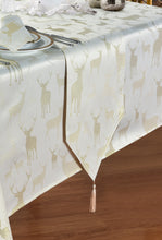 Load image into Gallery viewer, Large Stag Cream Gold - Christmas Table Cloth Range