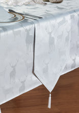 Load image into Gallery viewer, Large Stag White Silver - Christmas Table Cloth Range