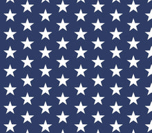 Load image into Gallery viewer, PVC Stars Navy Blue White - Wipe Clean Table Cloth