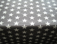 Load image into Gallery viewer, PVC Stars Grey White - Wipe Clean Table Cloth