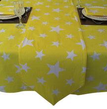 Load image into Gallery viewer, Stars Yellow White - Table Cloth Range
