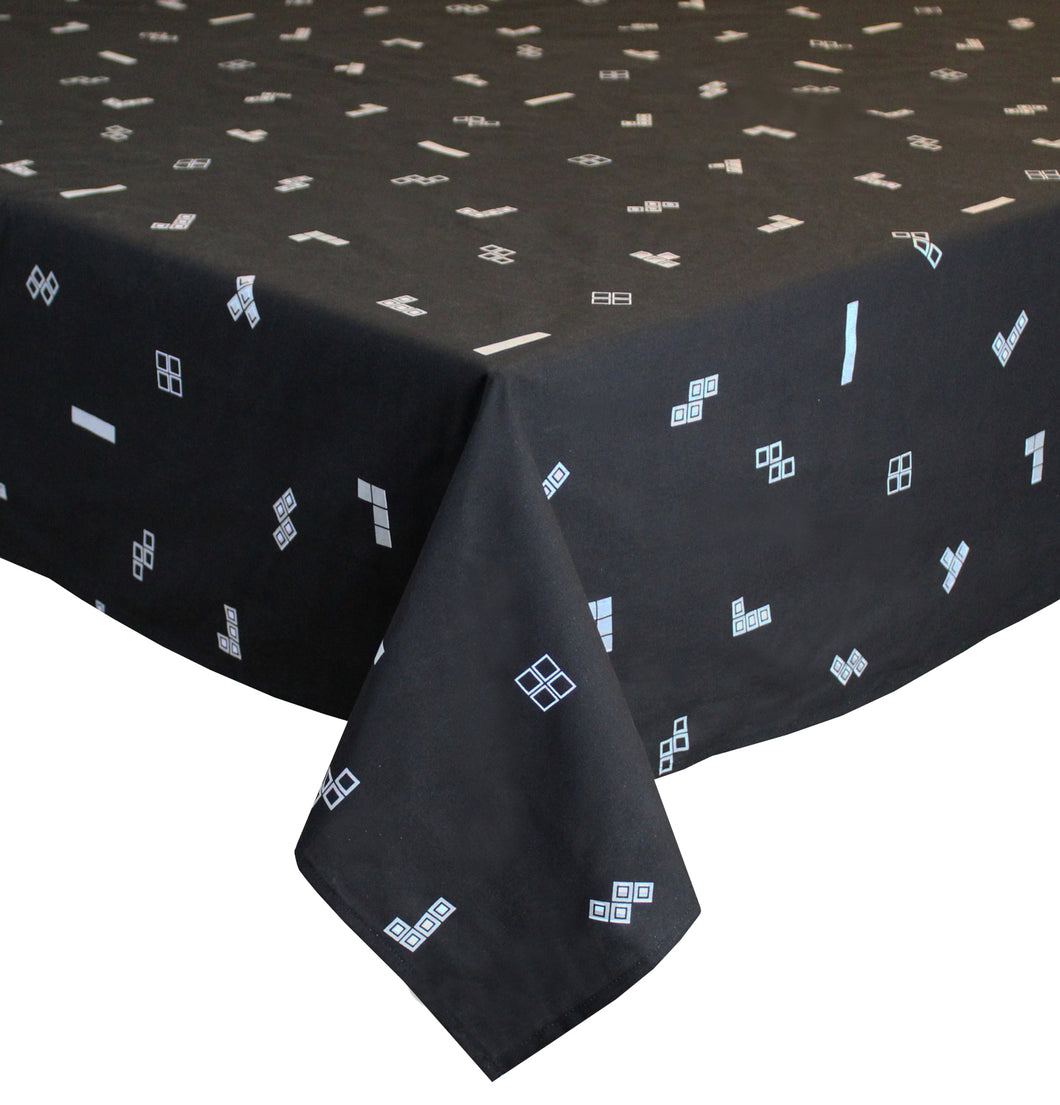 Tetris 'Monochrome' Black- Table Cloths Tetriminos