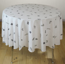 Load image into Gallery viewer, Tetris &#39;Monochrome&#39; White - Table Cloths Tetriminos

