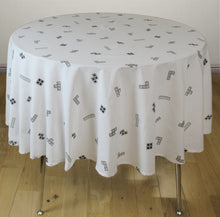 Load image into Gallery viewer, Tetris 'Monochrome' White - Table Cloths Tetriminos