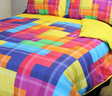 Load image into Gallery viewer, Tetris 'Tartan' - Duvet Cover Set Bright Check