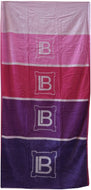 Beach Towel Band Stripes Pink Purple Aubergine Berry