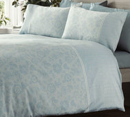 Lola Lace Blue - Duvet Cover Set 300 Thread Count