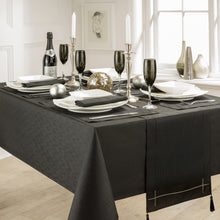 Load image into Gallery viewer, Linen Look Black - Slubbed Table Cloth Range
