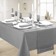 Linen Look Grey - Slubbed Table Cloth Range