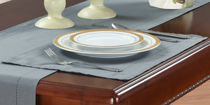 Linen Look Grey - Slubbed Table Cloth Range