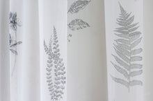 Load image into Gallery viewer, Bracken Grey White - Voile Panel Slot Top Leaves
