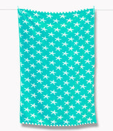 Beach Towel Starfish Blue Aqua White