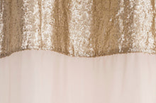 Load image into Gallery viewer, Empire Gold - Voile Panel Eyelet Ring Top Sequin Border
