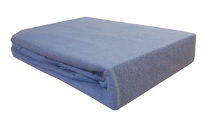 Flannelette Flat Sheet Blue - Thermal Plain Dyed