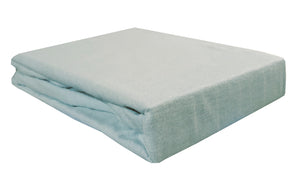 Flannelette Fitted Sheet 18" Duckegg - Thermal Extra Deep Box Blue